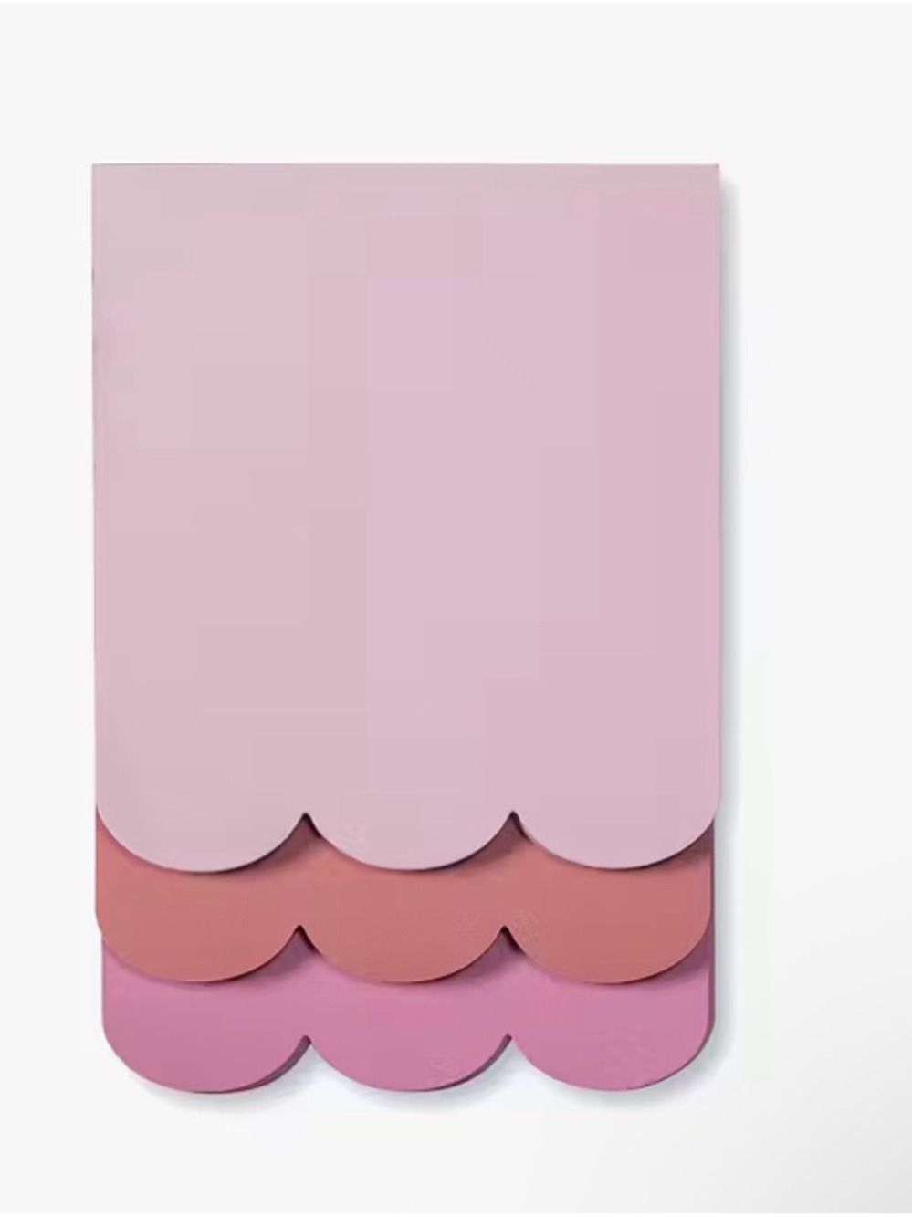 kate spade Pink Gradient Scalloped Notepads 75pages per pad - 225 total